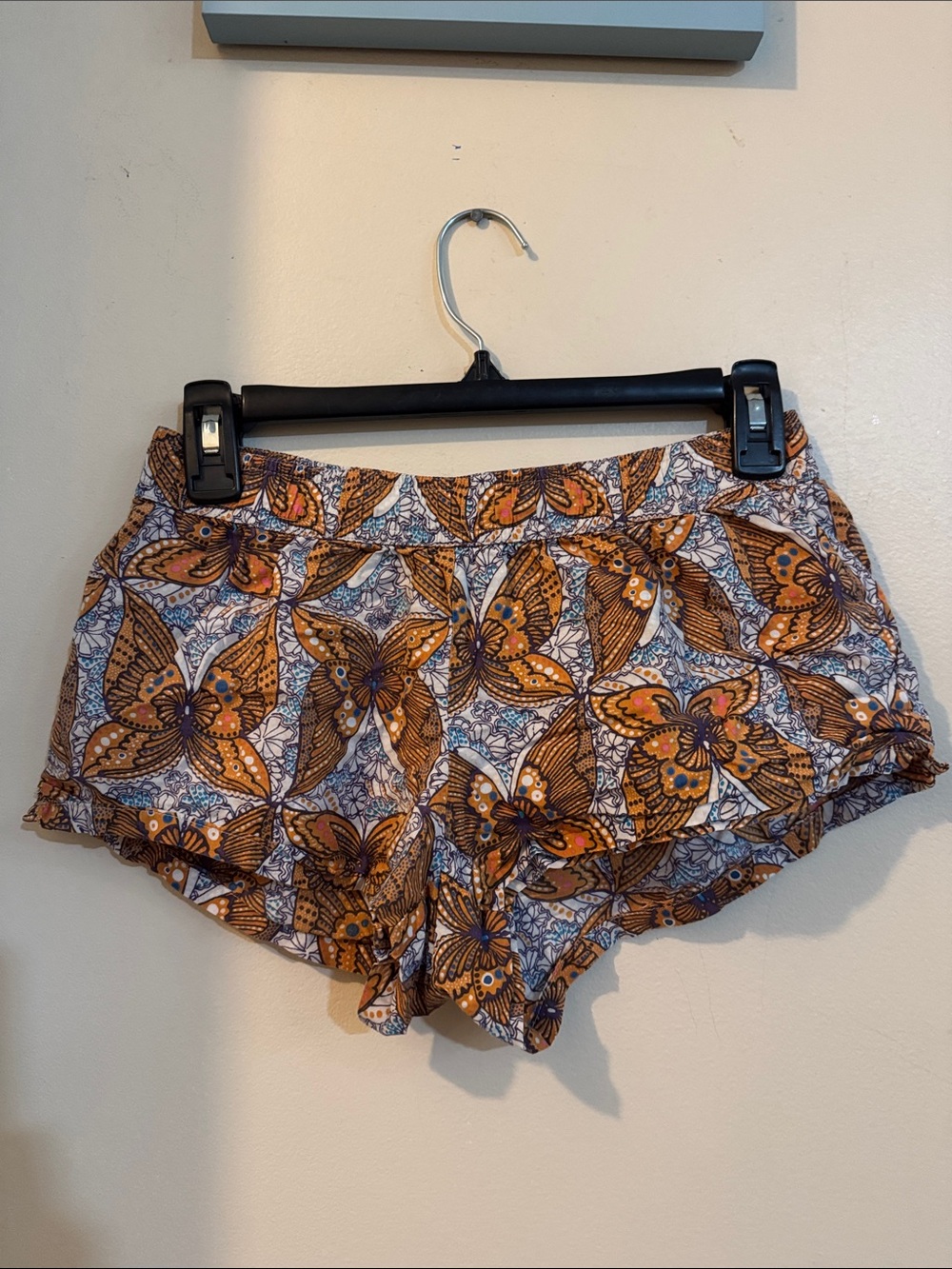 Victoria's Secret Brown and White Butterfly Print Athletic Shorts